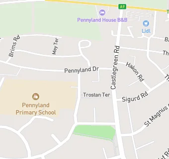 map for Pennyland Primary School