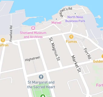 map for Shetland Food Bank